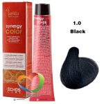 رنگ موی بدون آمونیاک مشکی 1.0سینرژی اچ اس لاین Hair Color ECHOSLINE Synergy Black