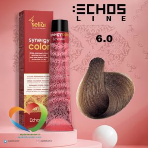 رنگ موی بدون آمونیاک بلوند تیره 6.0سینرژی اچ اس لاین Hair Color ECHOSLINE Synergy Dark Blonde