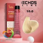 رنگ موی بدون آمونیاک بلوند پلاتینه 10.0 سینرژی اچ اس لاین Hair Color ECHOSLINE Synergy Super Natural Platinum Blonde