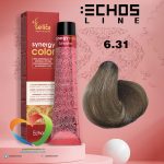 رنگ موی بدون آمونیاک شنی تیره 6.31 سینرژی اچ اس لاین Hair Color ECHOSLINE Synergy Dark Blonde Sandy