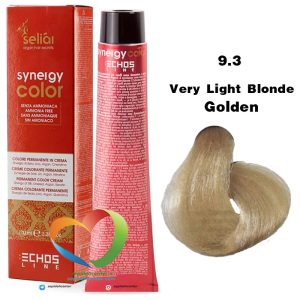 رنگ موی بدون آمونیاک بلوند طلایی خیلی روشن 9.3 سینرژی اچ اس لاین Hair Color ECHOSLINE Synergy Very Light Blonde Golden