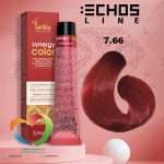 رنگ موی بدون آمونیاک قرمز آتشین 7.66 سینرژی اچ اس لاین Hair Color ECHOSLINE Synergy Blonde Red Extra