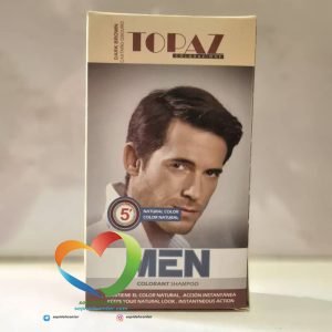 شامپو رنگ مو توپاز رنگ قهوه ای تیره TOPAZ ColorAzione Dark Brown حجم 30 میلی لیتر