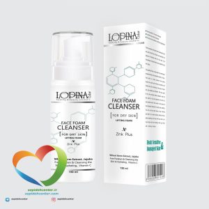 فوم شستشو صورت لوپینا LOPINA CLEANSER مدل ویتامین C مناسب پوست خشک حجم 150 میلی لیتر