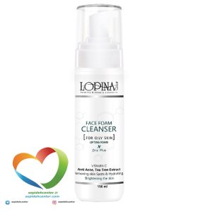 فوم شستشو صورت لوپینا LOPINA CLEANSER مدل ویتامین C مناسب پوست چرب حجم 150 میلی لیتر